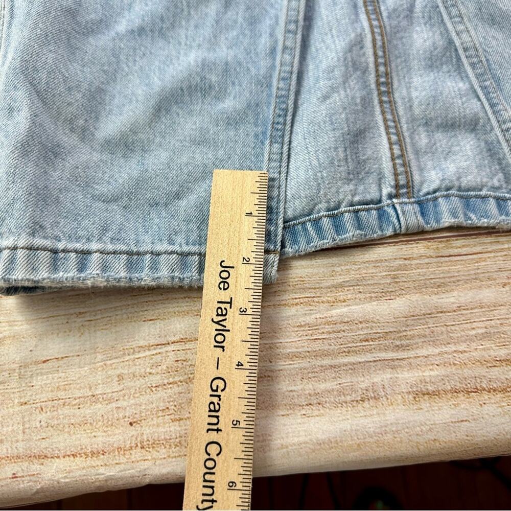 Madewell Retro Denim Midi High Split Skirt. LIGHT WASH - Picture 9 of 13